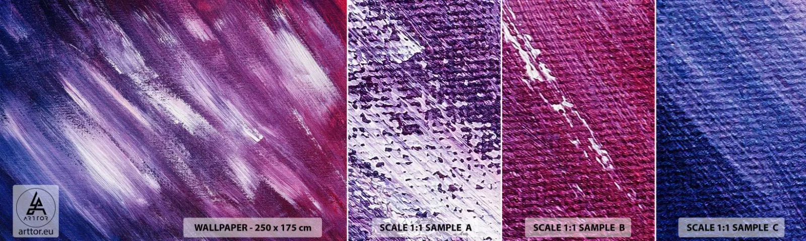 Mostră tapet autocolant Deluxe Sticker - Când bate vântul însorit - Abstracția, Bucată, Model modern - 100x30 cm