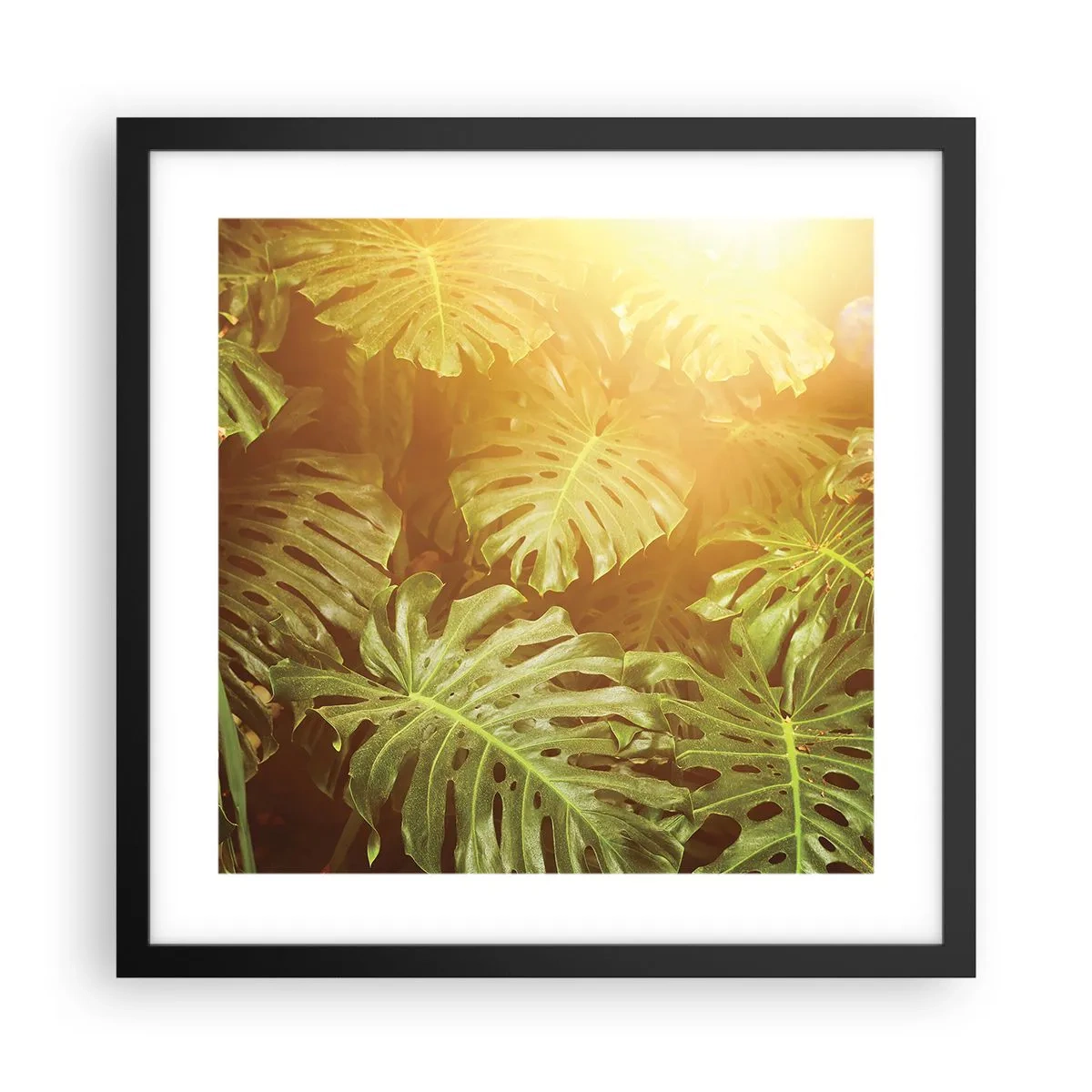 Poster în ramă neagră - Poftiți în verde - 40x40 cm