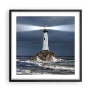 Poster în ramă neagră - Aici... aici...! - 50x50 cm