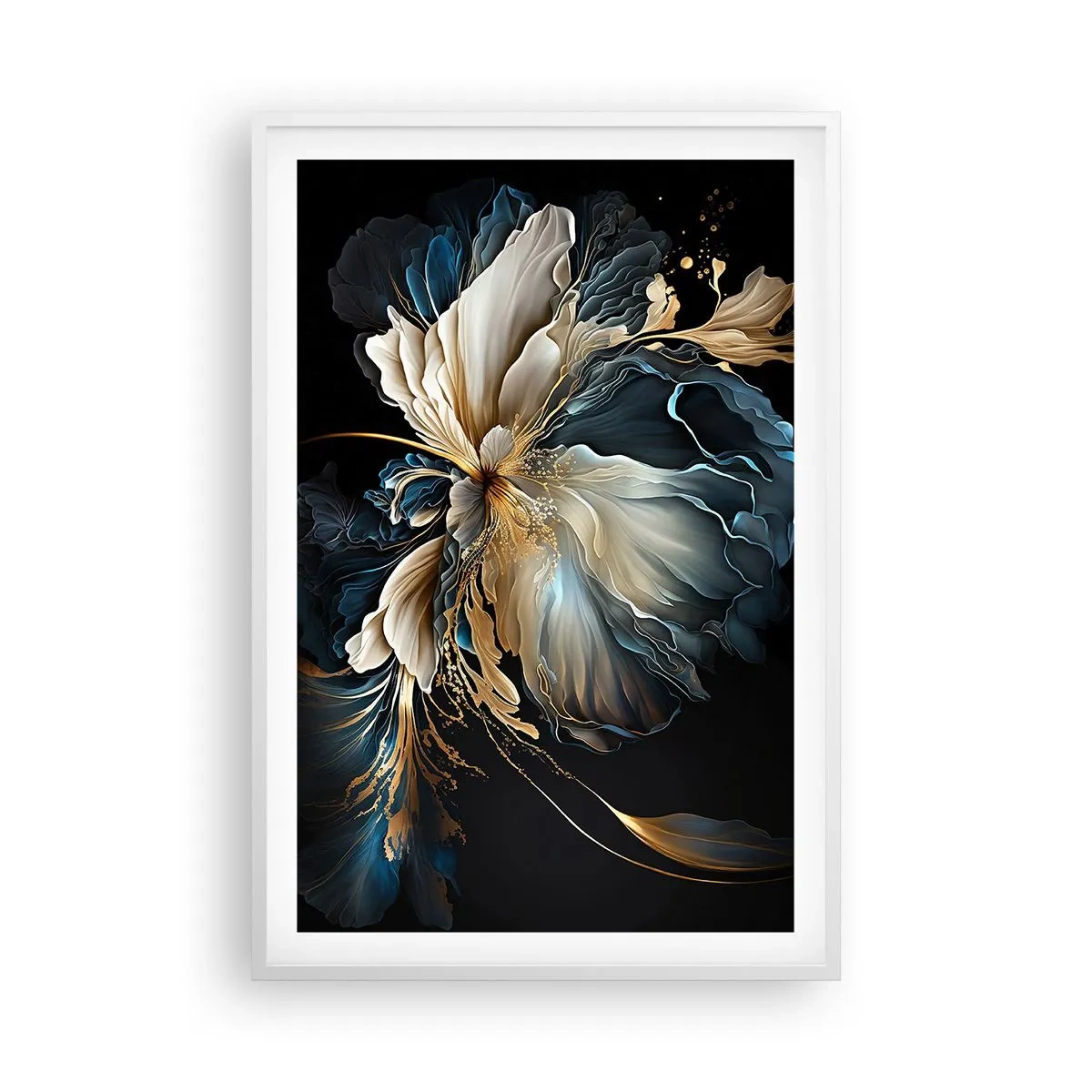 Poster în ramă albă - Povestea unei flori de iubire - 61x91 cm