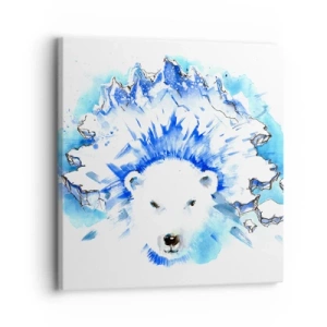 Tablou pe pânză - Regele Arcticii într-o coroană de gheață - 30x30 cm