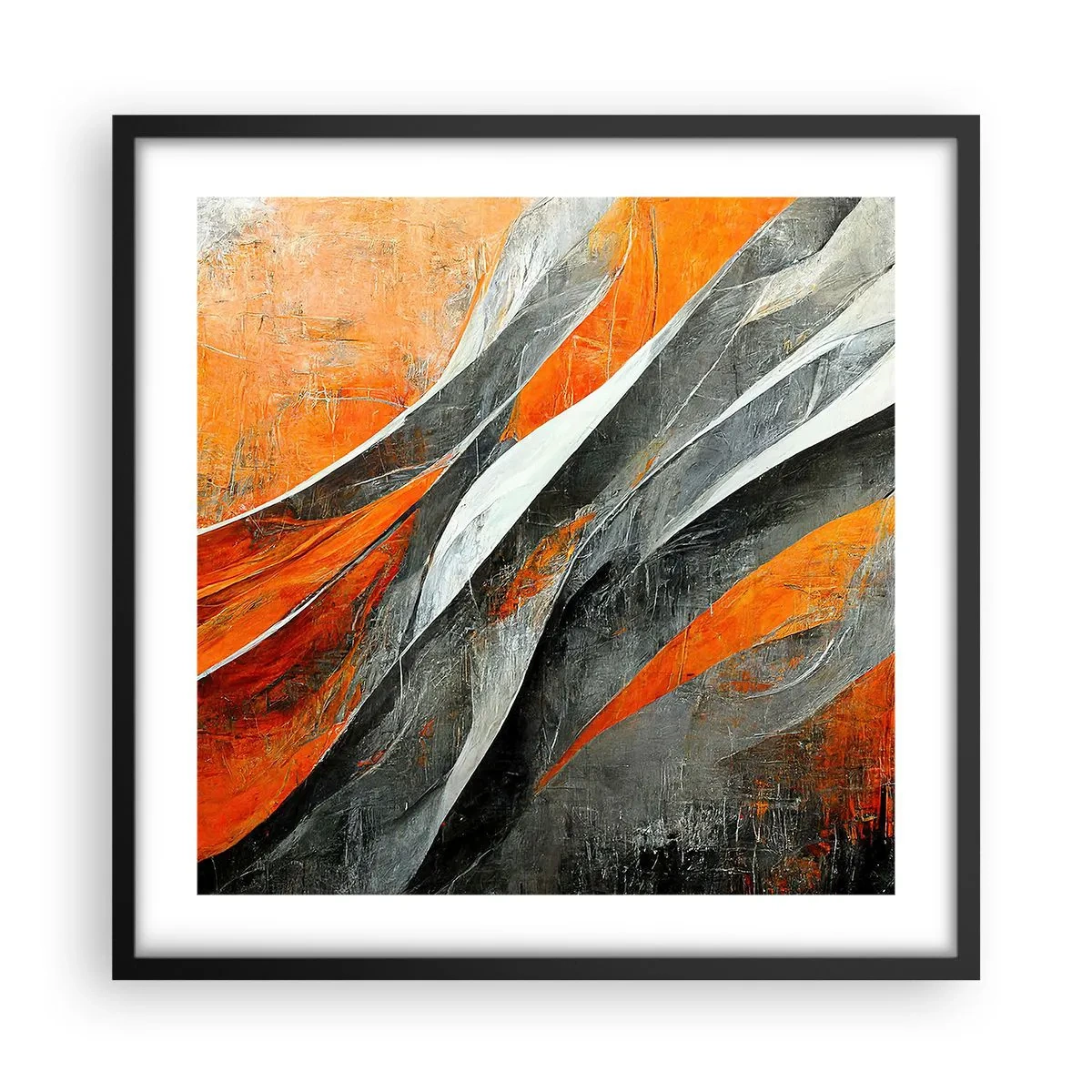 Poster în ramă neagră - Căldură și frig - 50x50 cm