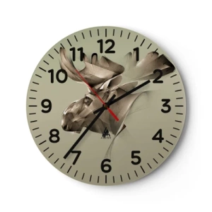 Ceas de perete - Ceas pe sticlă - Puterea blândă a calmului - 40x40 cm