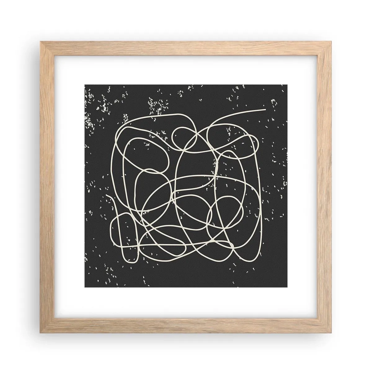 Poster în ramă de stejar deschis - Gânduri rătăcitoare - 30x30 cm