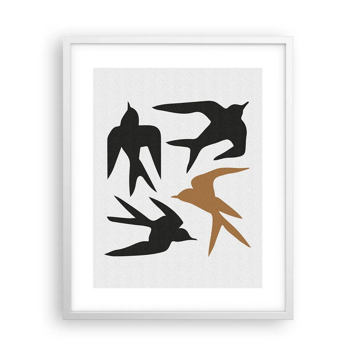 Poster în ramă albă - Jocurile rândunelelor - 40x50 cm