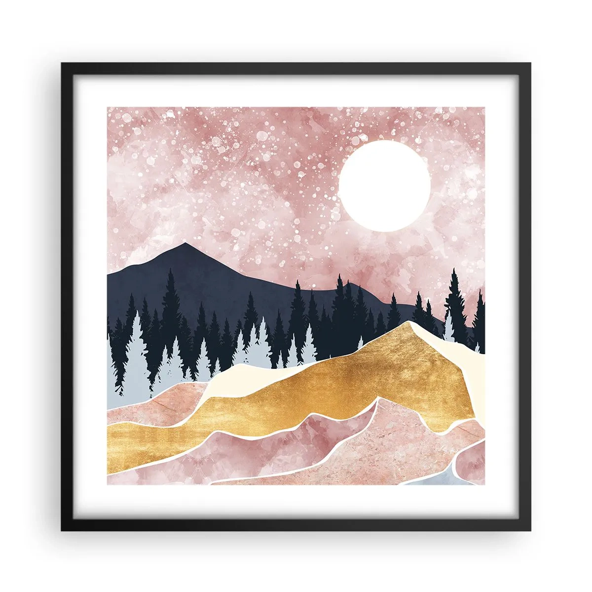 Poster în ramă neagră - Garda de noapte - 50x50 cm