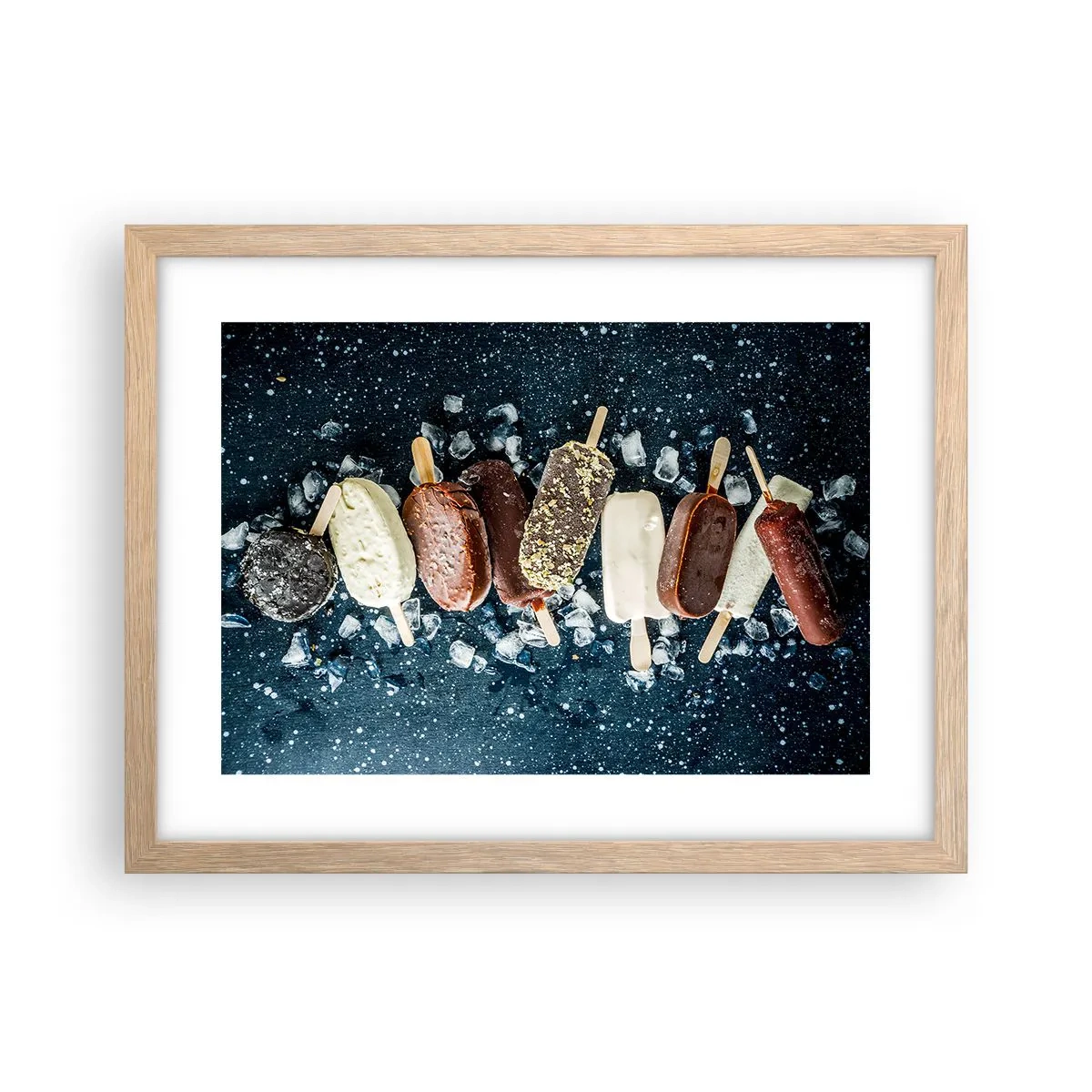 Poster în ramă de stejar deschis - Gustul unei veri fierbinți - 40x30 cm