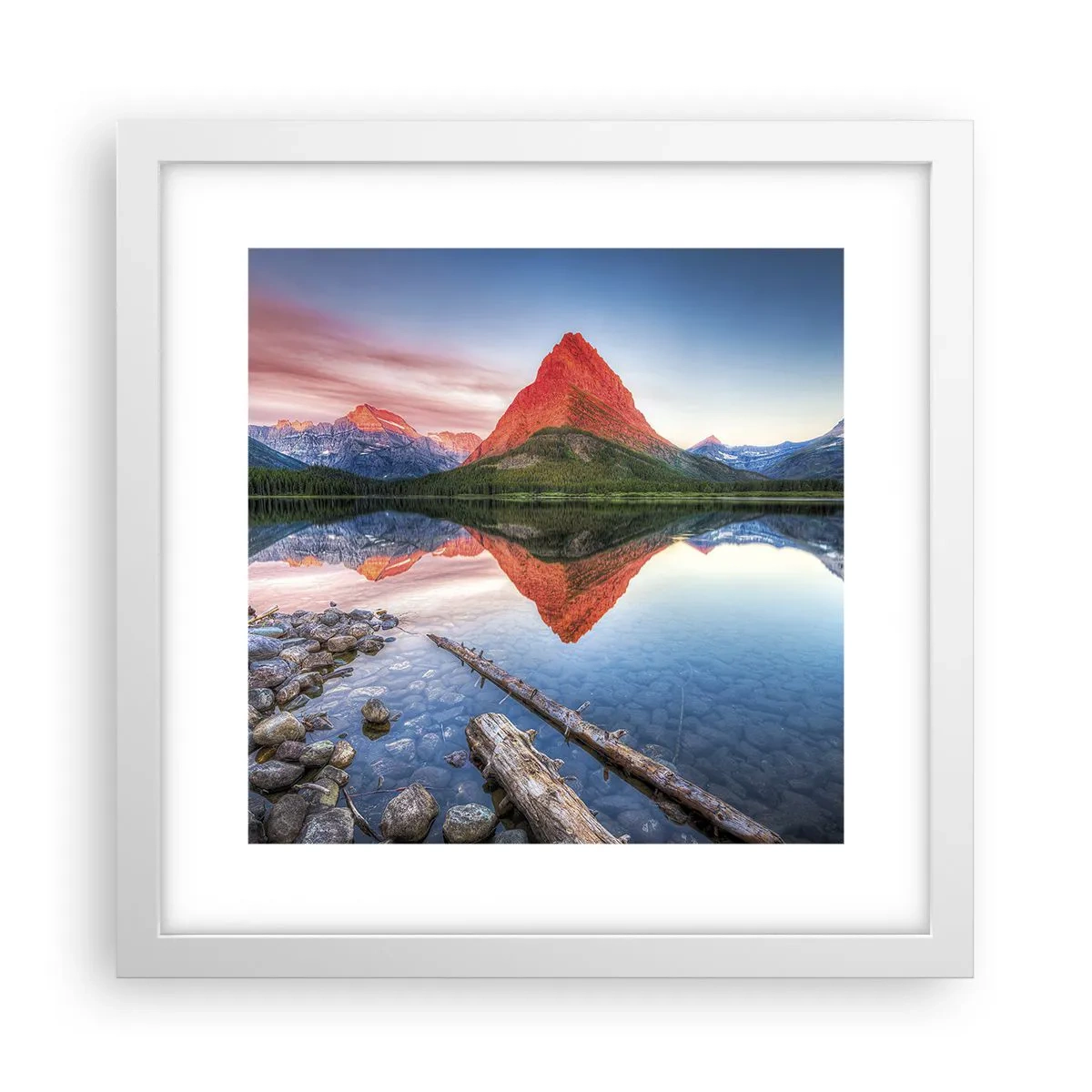 Poster în ramă albă - Căldură și frig - 30x30 cm