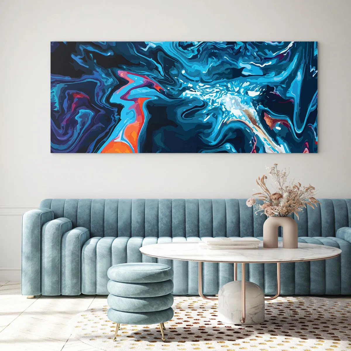 Tablou pe sticlă - Călătorie spre centrul cerului - 160x50 cm