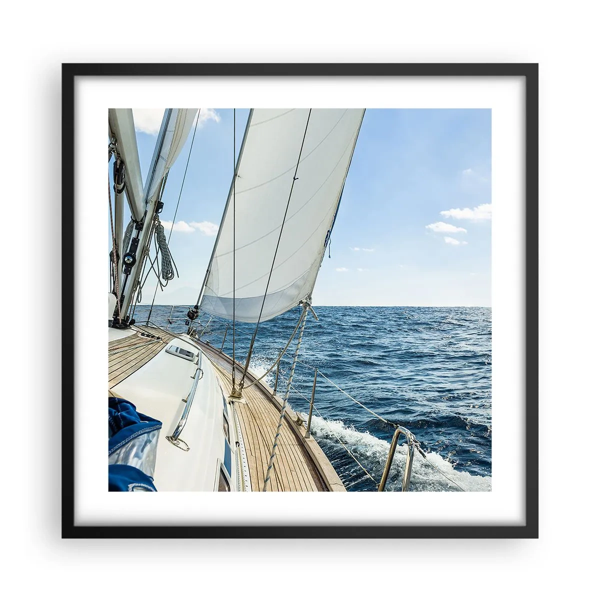 Poster în ramă neagră - Ahoy aventura - 50x50 cm
