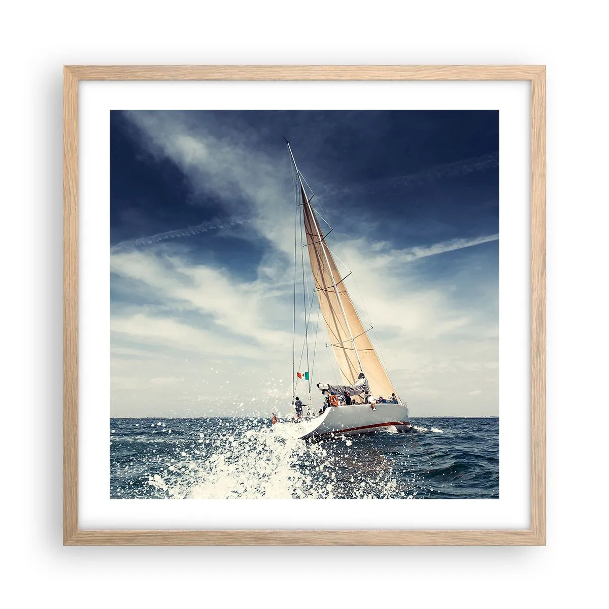 Poster în ramă de stejar deschis - Nu ne vor prinde din urmă! - 50x50 cm