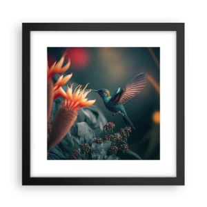 Poster în ramă neagră - Viață cu adevărat colorată - 30x30 cm