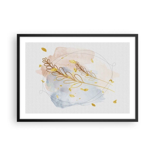 Poster în ramă neagră - Suflul de aur - 70x50 cm