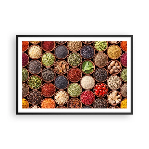 Poster în ramă neagră - Toate gusturile lumii - 91x61 cm
