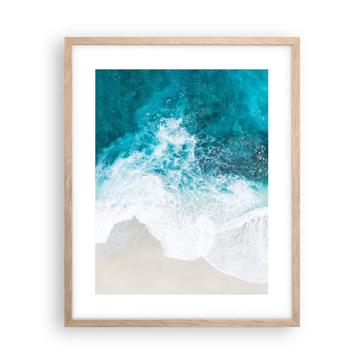 Poster în ramă de stejar deschis - Mângâiere naturală - 40x50 cm