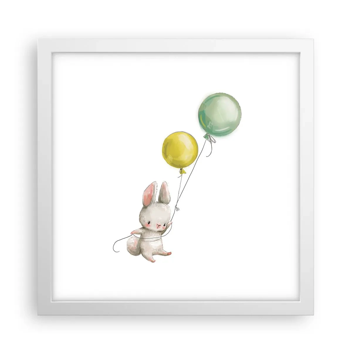 Poster în ramă albă - Voi zbura și eu! - 30x30 cm