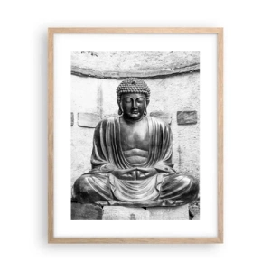 Poster în ramă de stejar deschis - La sursa păcii - 40x50 cm