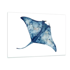 Tablou pe sticlă - Viața în albastru - 120x80 cm