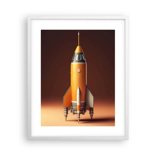 Poster în ramă albă - Totul începe cu un vis - 40x50 cm