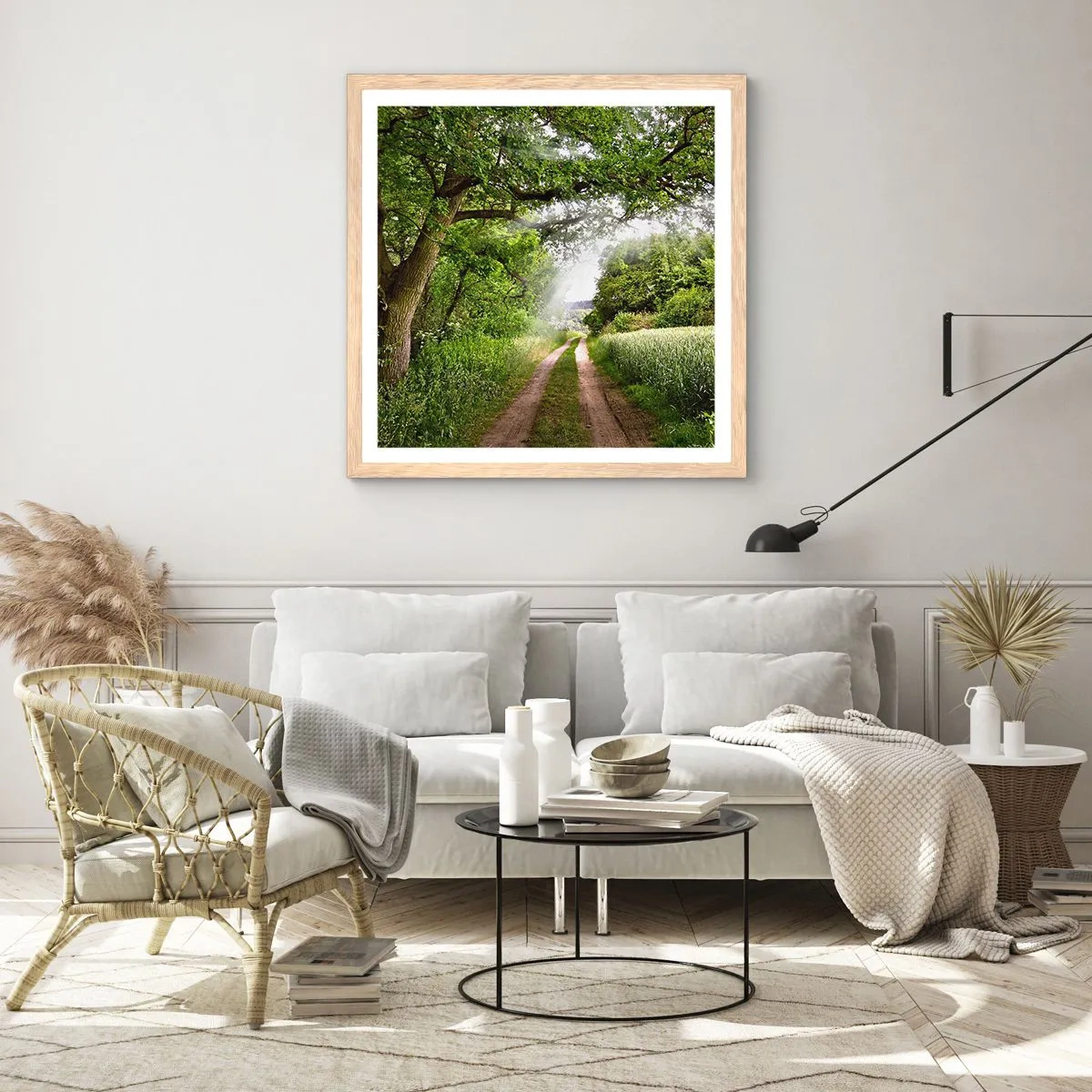 Poster în ramă de stejar deschis - Et in Arcadia ego - 30x30 cm