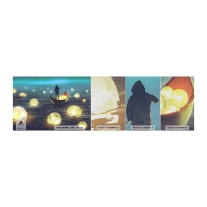 Mostră tapet Premium Canvas - Lucruri la care filozofii nu au visat niciodată - Abstracția, Fantezie, Barcă - 100x30 cm