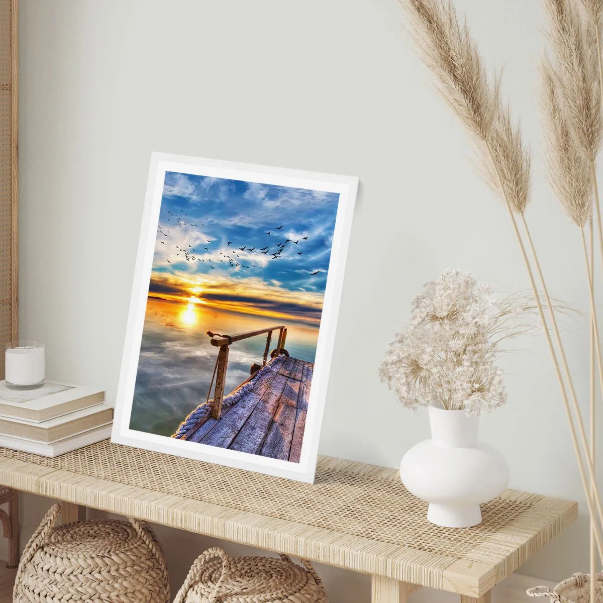 Poster în ramă albă - Vântul se odihnește - 61x91 cm