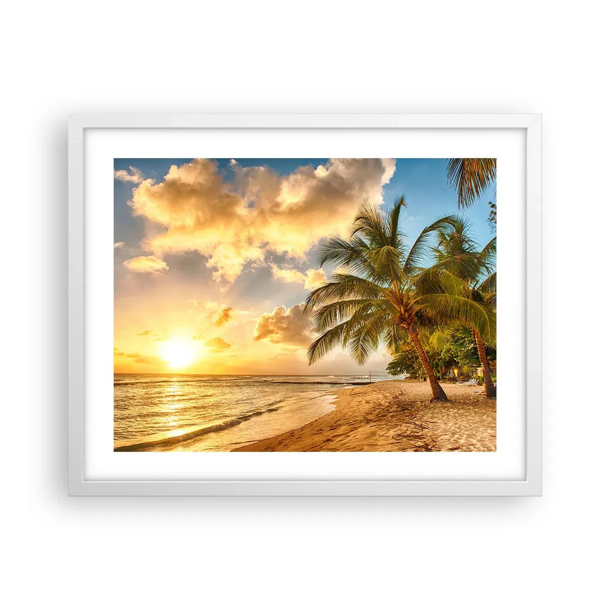 Poster în ramă albă - Vară eternă, întotdeauna o vacanță - 50x40 cm