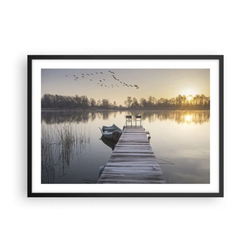 Poster în ramă neagră - O să mă întorc în curând - 70x50 cm
