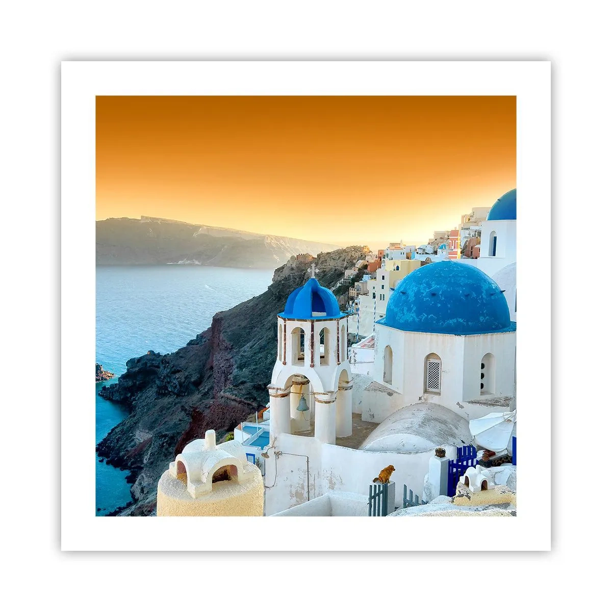Poster - Santorini - îmbrățișat de stânci - 50x50 cm