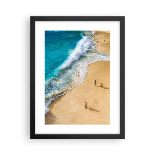 Poster în ramă neagră - Și apoi soarele, plaja... - 30x40 cm