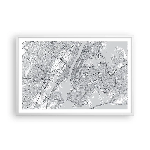Poster în ramă albă - Anatomia unei metropole - 91x61 cm
