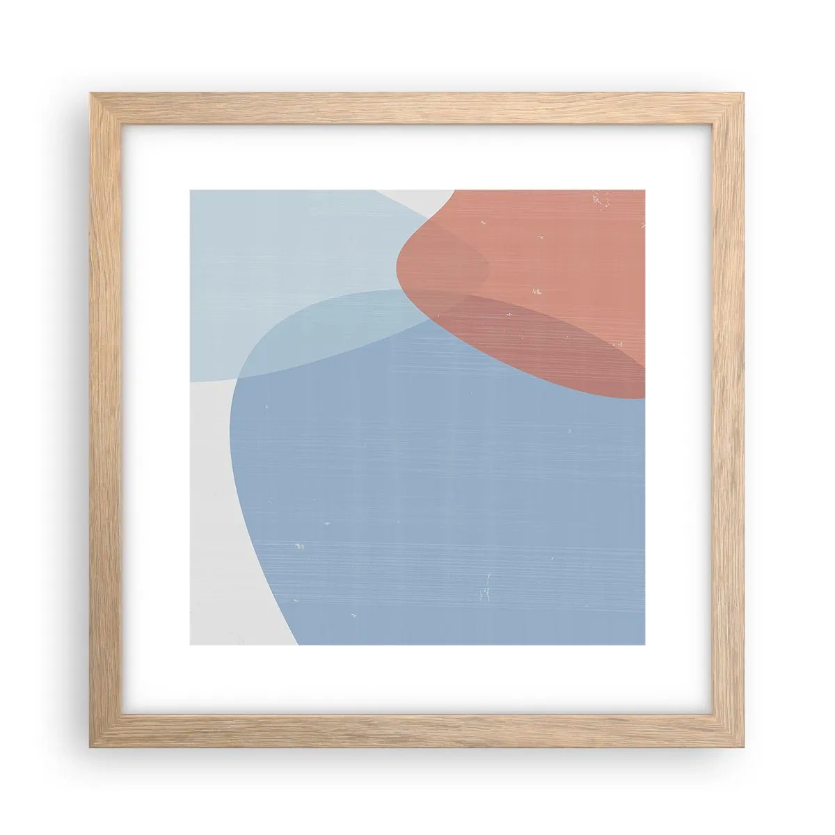 Poster în ramă de stejar deschis - Relații pastelate - 30x30 cm
