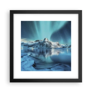 Poster în ramă neagră - Noaptea de lumină - 30x30 cm