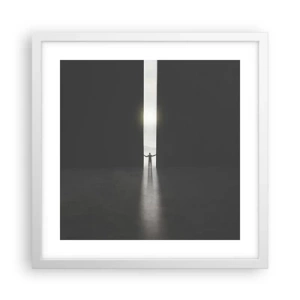 Poster în ramă albă - Un pas spre un viitor luminos - 40x40 cm
