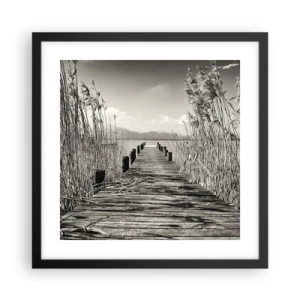 Poster în ramă neagră - În intimitatea ierburilor - 40x40 cm