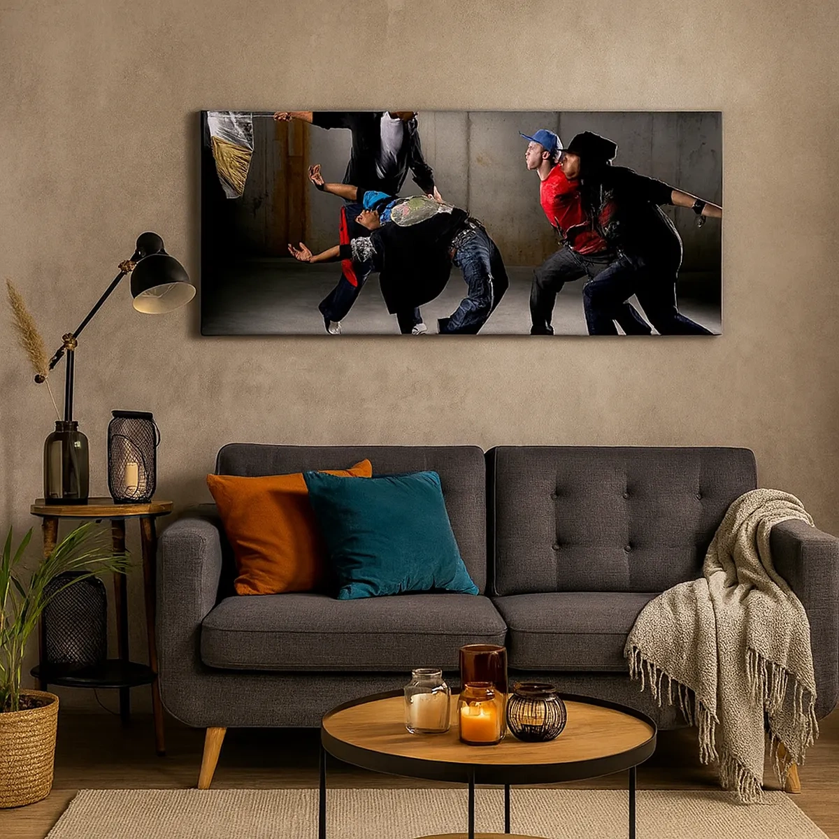 Tablou pe pânză - Dansând cu vântul străzii - 30x30 cm