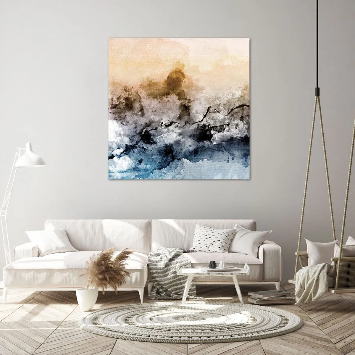 Tablou pe pânză - Scufundate într-un vârtej de ceață - 50x50 cm