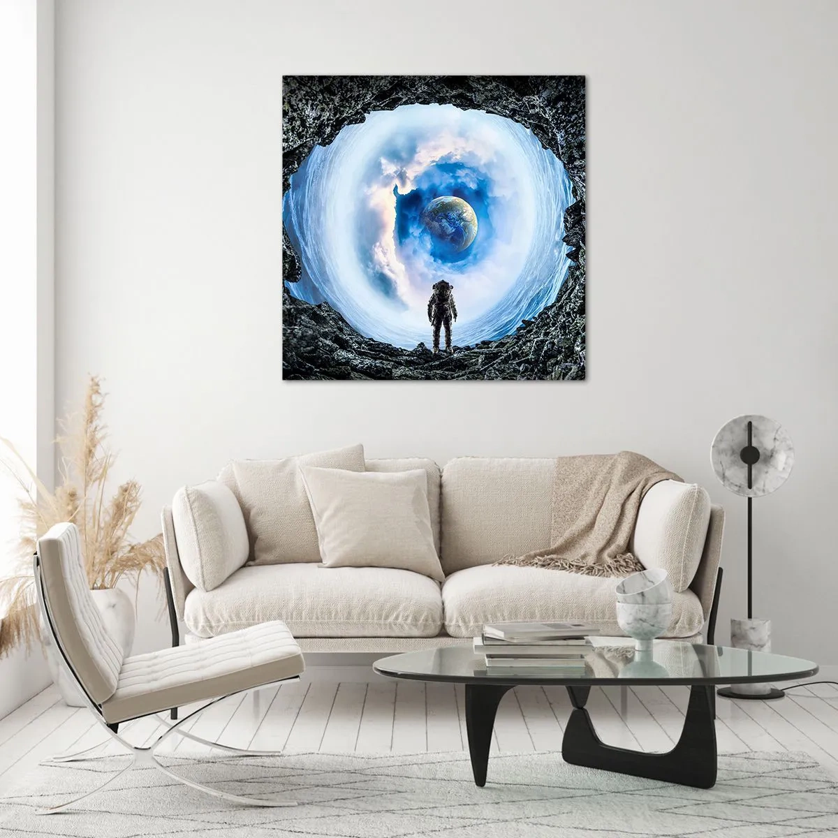 Tablou pe sticlă - Nu departe de casă - 40x40 cm