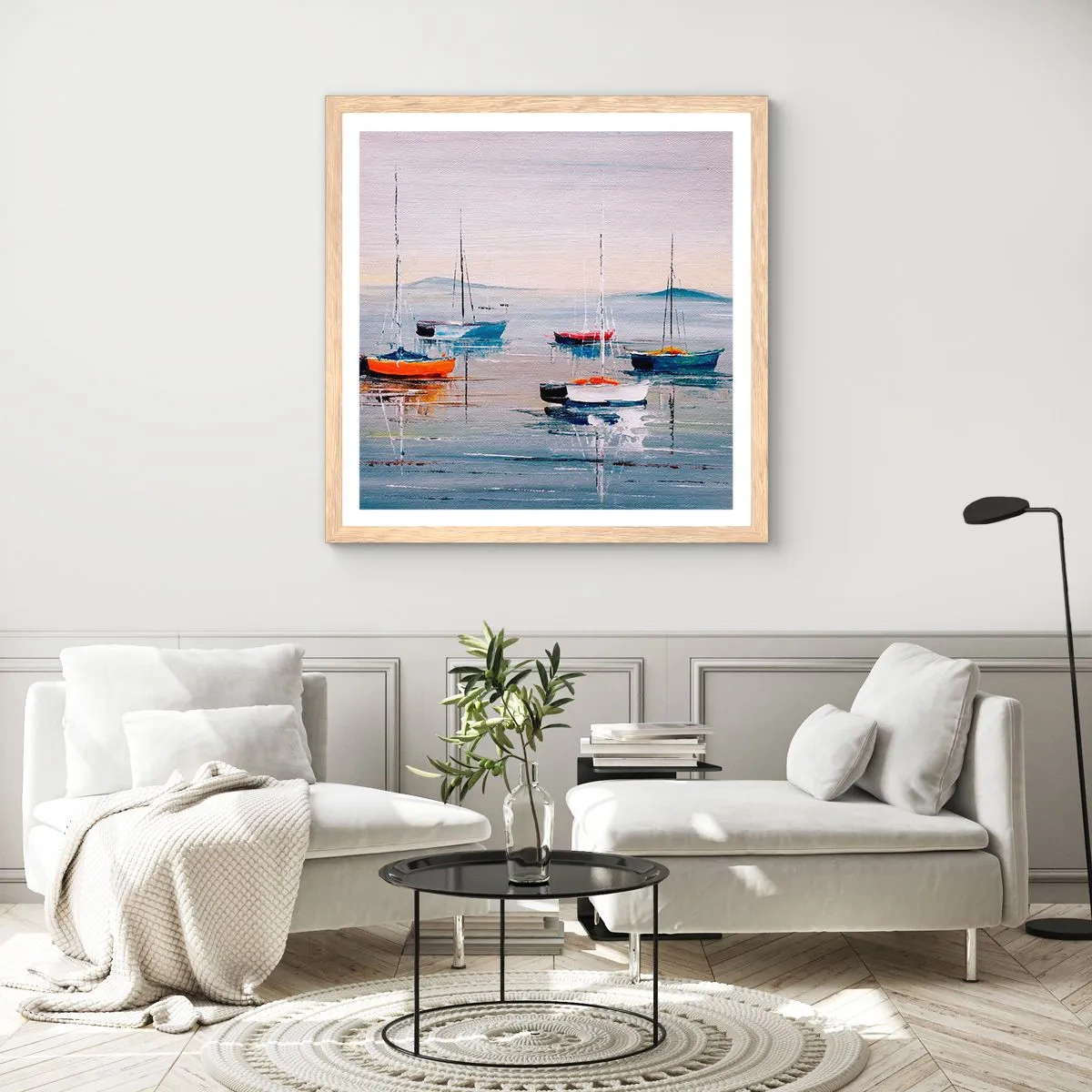 Poster în ramă de stejar deschis - O odihnă binemeritată - 30x30 cm