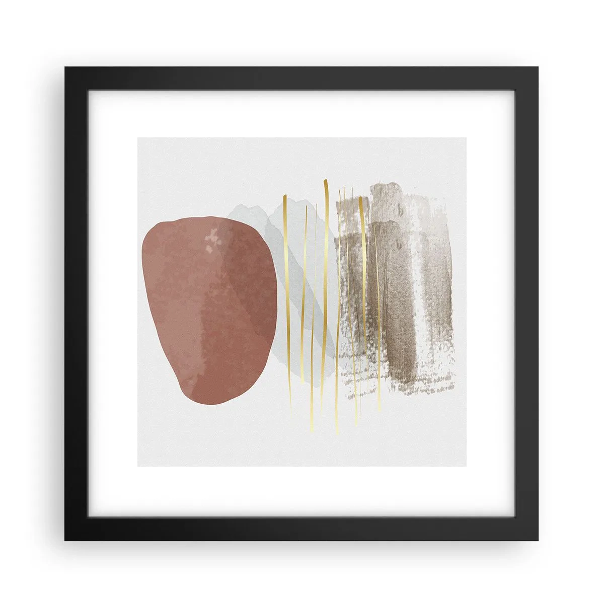 Poster în ramă neagră - Colonadă abstractă - 30x30 cm
