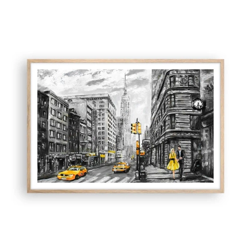 Poster în ramă de stejar deschis - O poveste din New York - 91x61 cm
