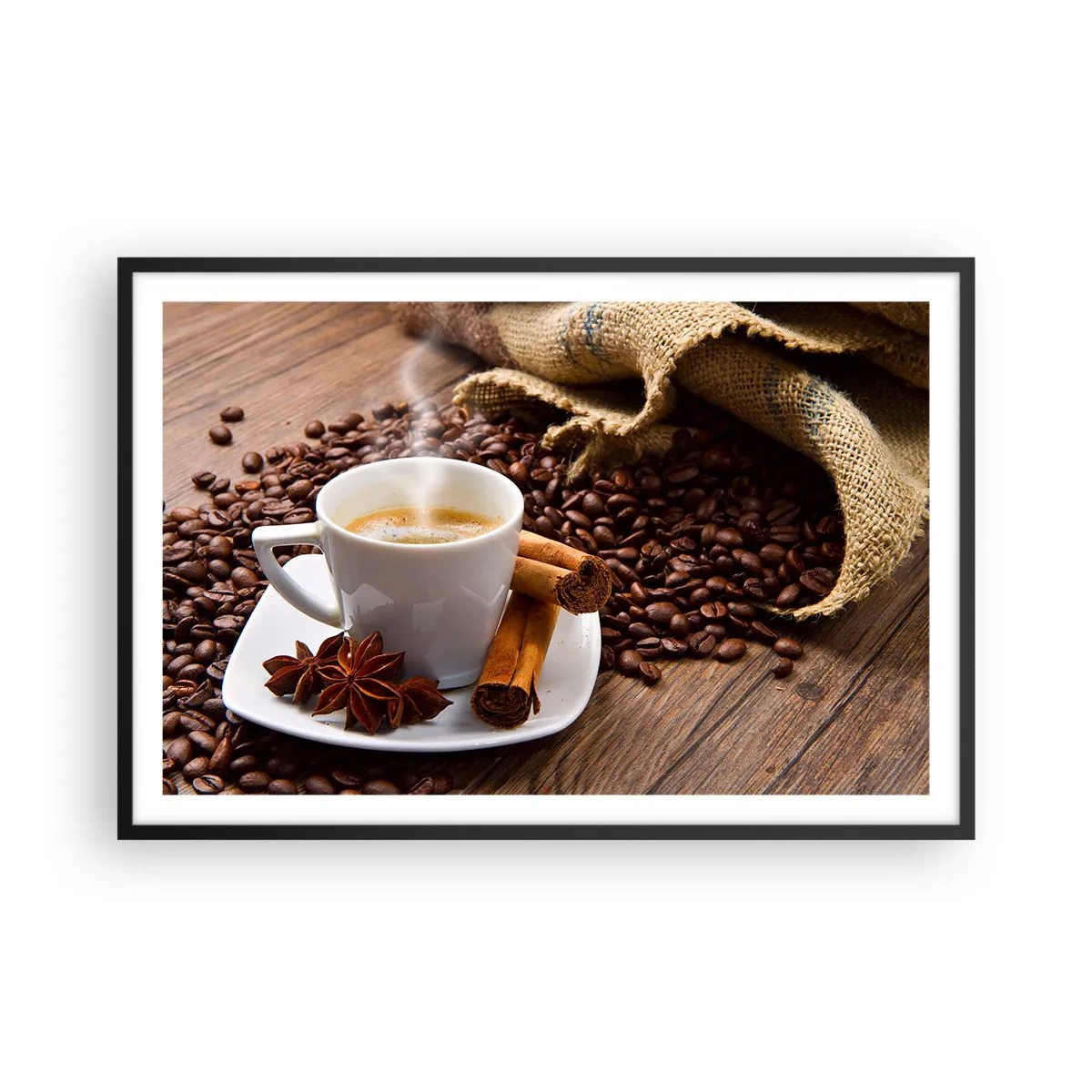 Poster în ramă neagră - Gust și aromă de mirodenii - 91x61 cm