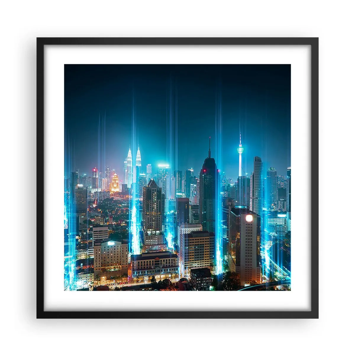 Poster în ramă neagră - Prin Berlin spre cer - 50x50 cm