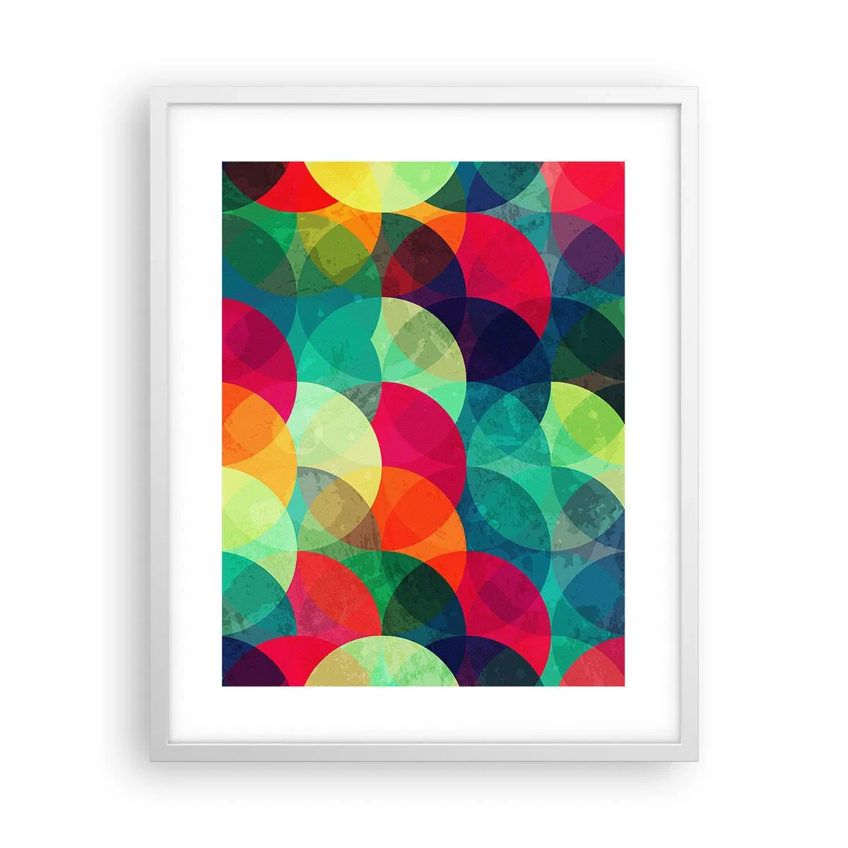 Poster în ramă albă - Să intrăm în curcubeu - 40x50 cm