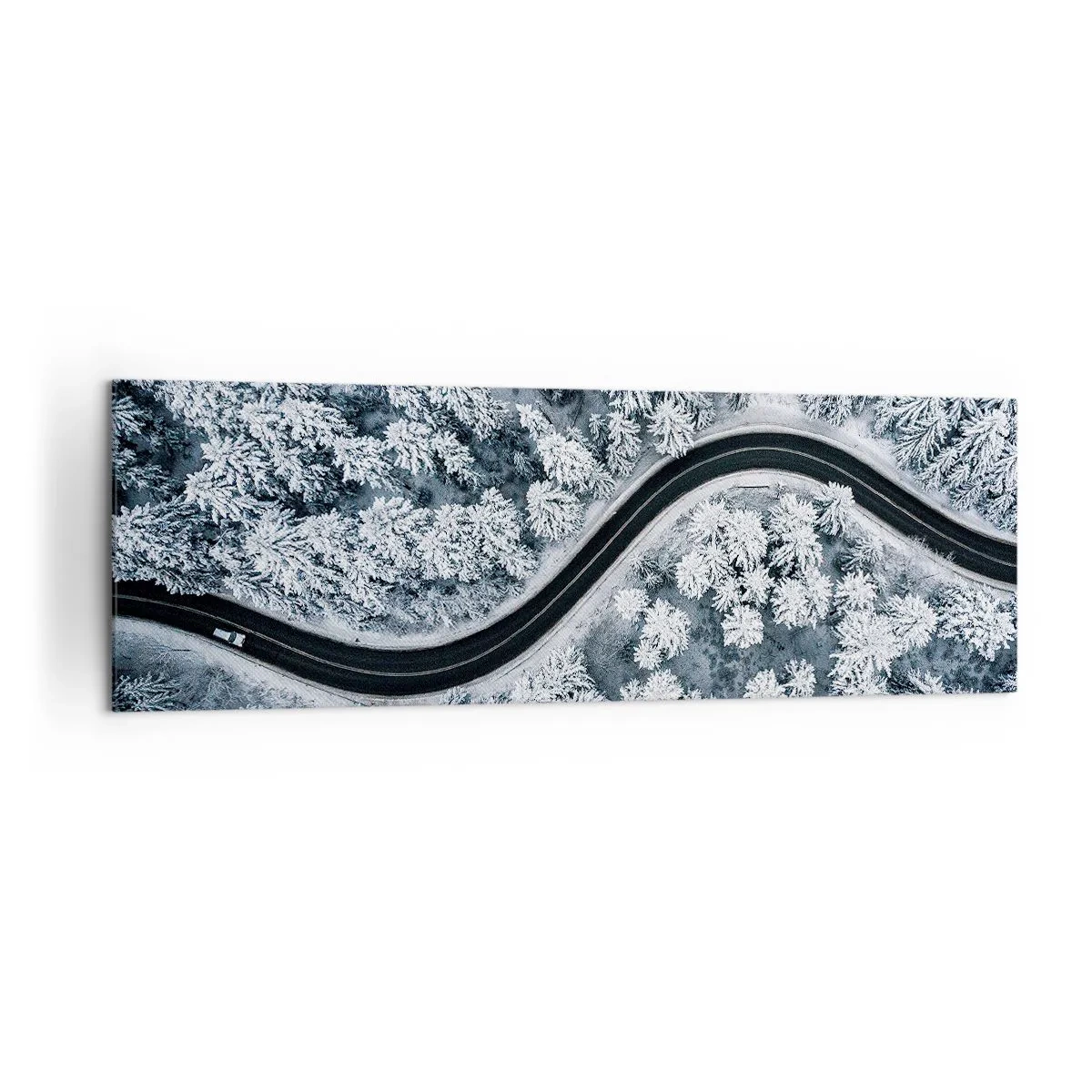 Tablou pe pânză - Prin pădurea de iarnă - 160x50 cm