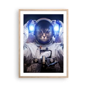 Poster în ramă de stejar deschis - Houston, aveți o problemă - 50x70 cm