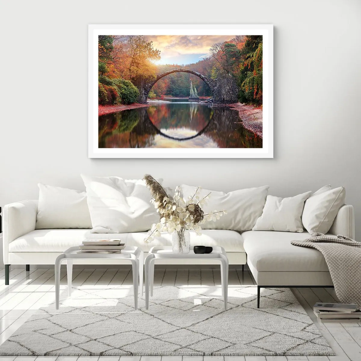 Poster în ramă albă - De cealaltă parte a oglinzii - 40x30 cm