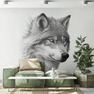 Tapet Autoadeziv Deluxe Sticker - Alfa - fără îndoială - Lup, Animal, scandinav - 350x256 cm