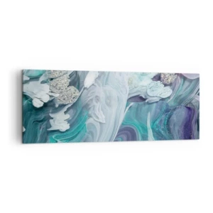 Tablou pe pânză - Râuri de albastru - 140x50 cm