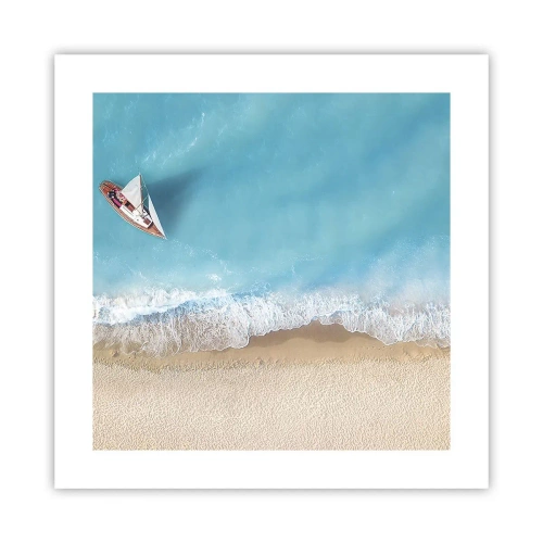 Poster - La frontieră dintre albastru și auriu - 40x40 cm